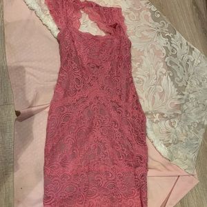 Nicole Miller pink designer mini dress